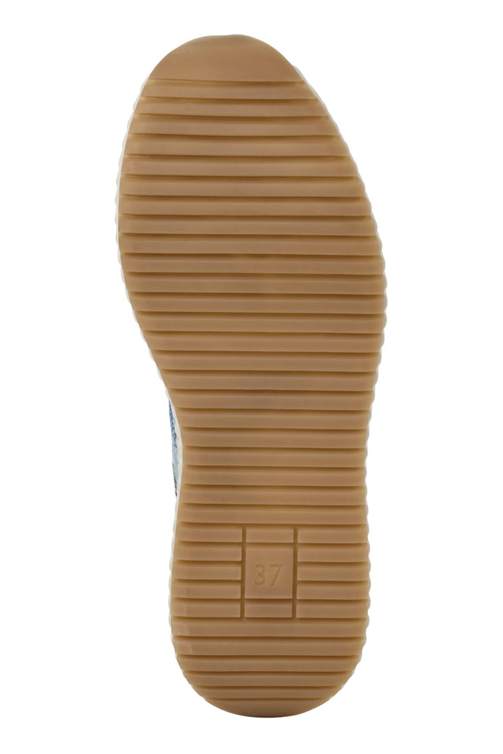 Marco Tozzi White Blue Comb Vegan Trainer 23733 - Experience Boutique