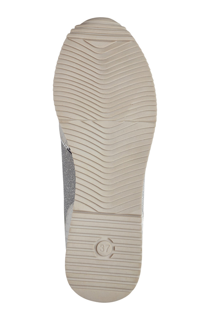 Marco Tozzi White Silver Vegan Trainers 23713 - Experience Boutique