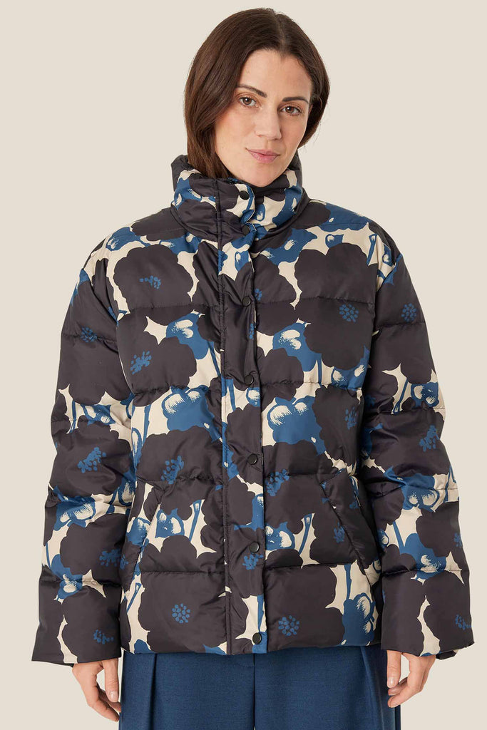 Masai Copenhagen MaTiara Moonlit Ocean Flower Print Down Coat
