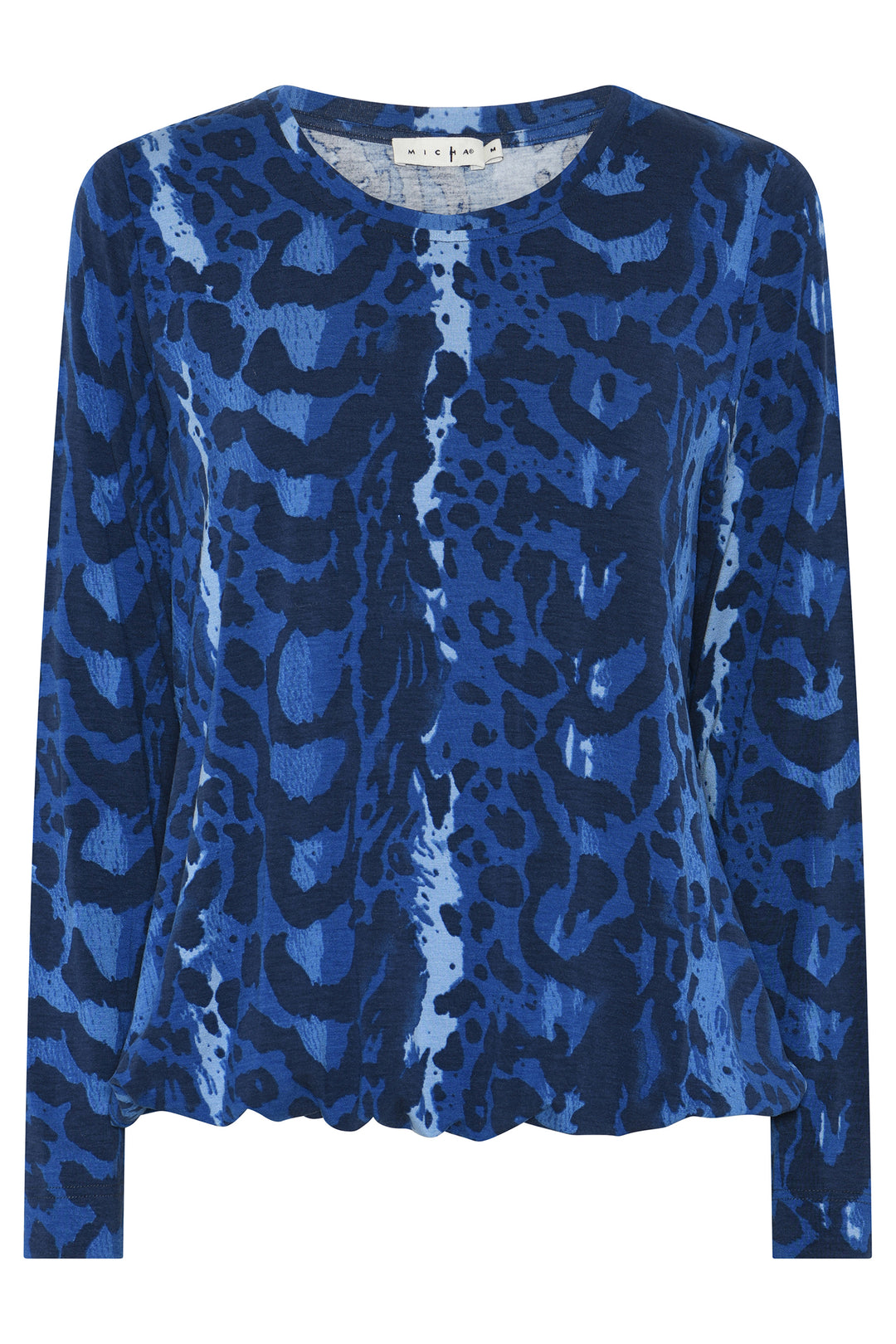 Micha Blue Leopard Print Jersey Top 183-122 84311