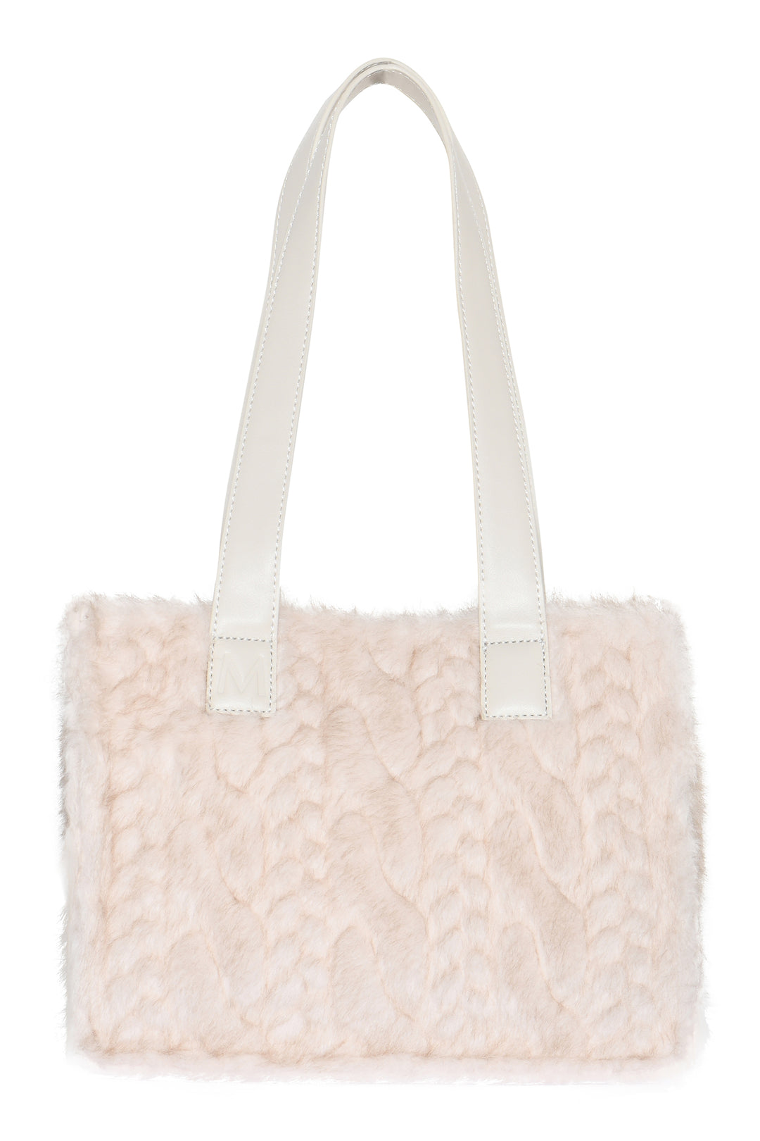 Micha Blush Faux Fur Tote Bag 104-596 02, front