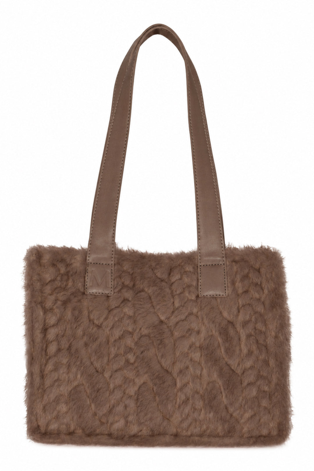 Micha Brown Faux Fur Tote Bag 104-596 2769, packshot
