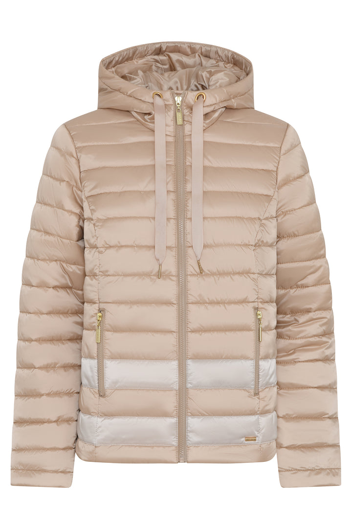 Micha Camel Quilted Hooded Puffer Jacket 144-292 45063