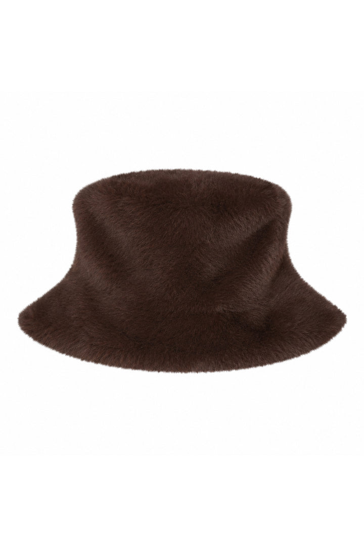 Micha Chocolate Faux Fur Bucket Hat 104-588 4563, packshot