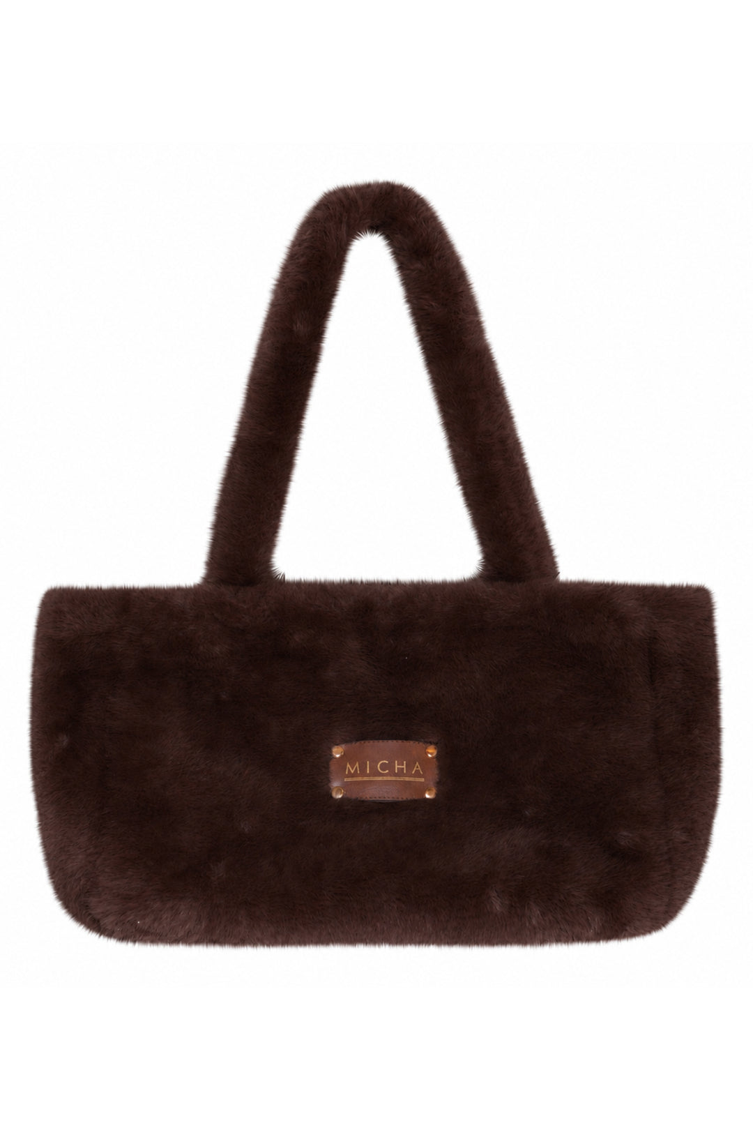 Micha Chocolate Faux Fur Tote Bag 104-597 4563, packshot