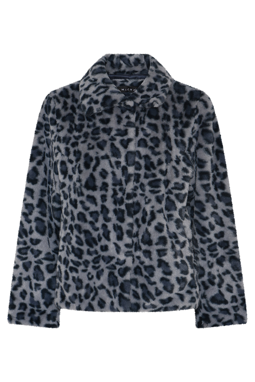 Micha Grey Leopard Print Faux Fur Jacket 145-275 42313