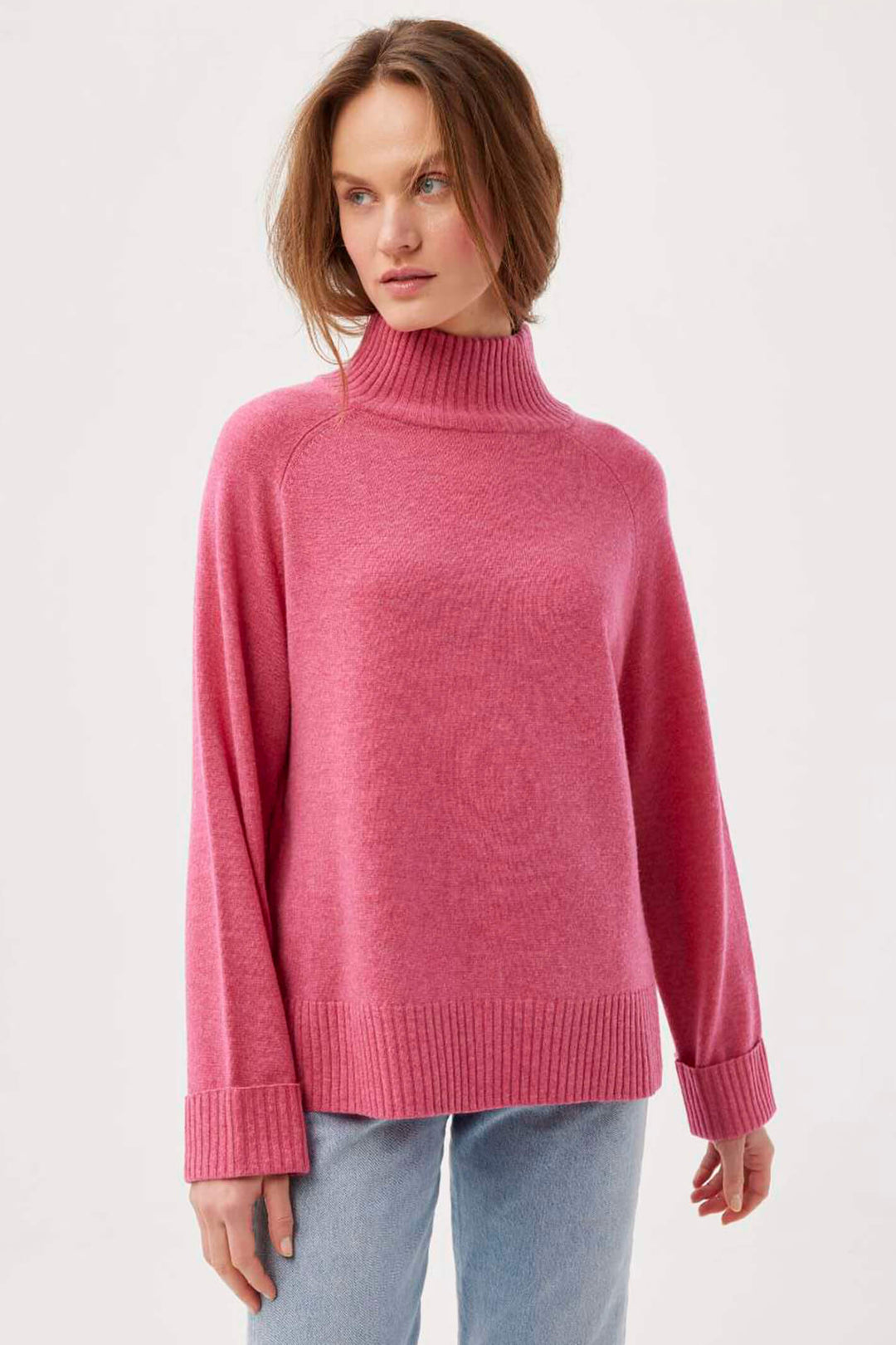 Mila Paloma NHM519 Pink Pure Cashmere Jumper - Experience Boutique