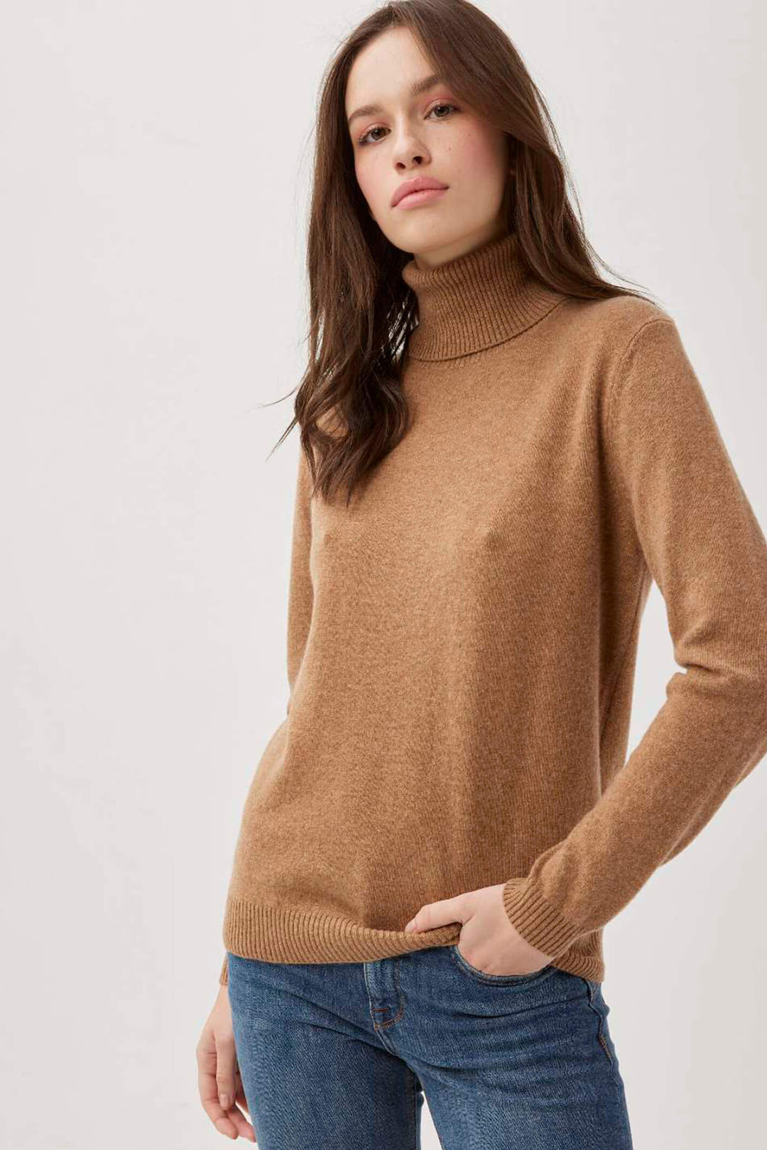 Mila Paloma NHM555 Camel Pure Cashmere Jumper - Experience Boutique