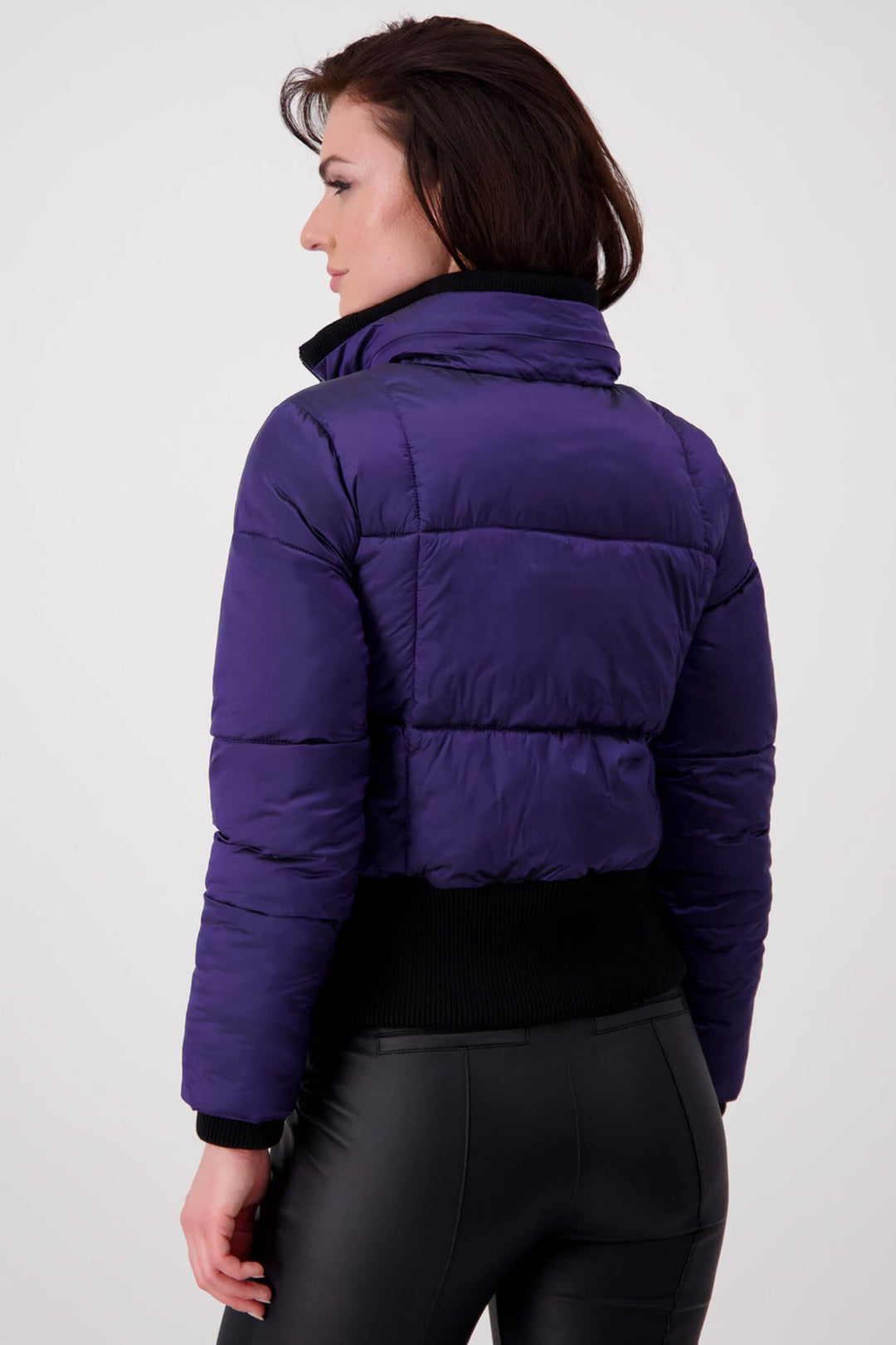 Monari 807077 Ink Purple Padded Coat - Experience Boutique