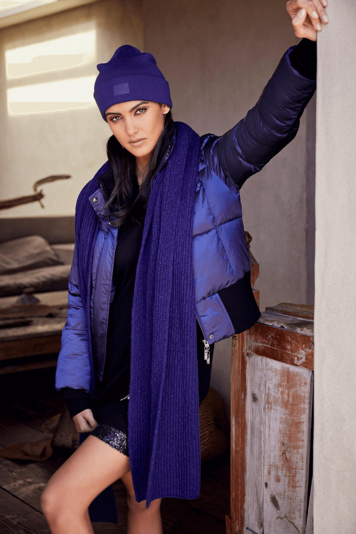 Monari 807077 Ink Purple Padded Coat - Experience Boutique