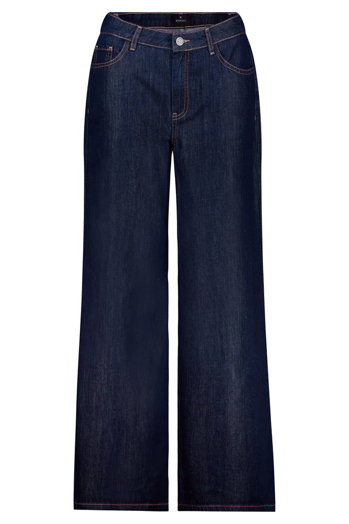 Dark blue jeans on a white background