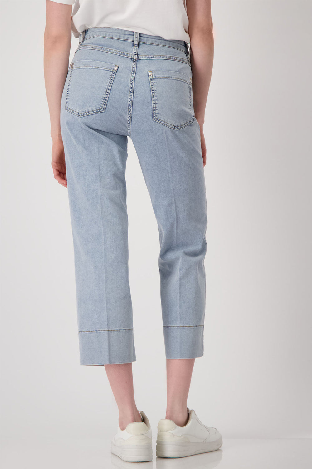 Monari Blue Denim Cropped Jeans 409496 - Experience Boutique