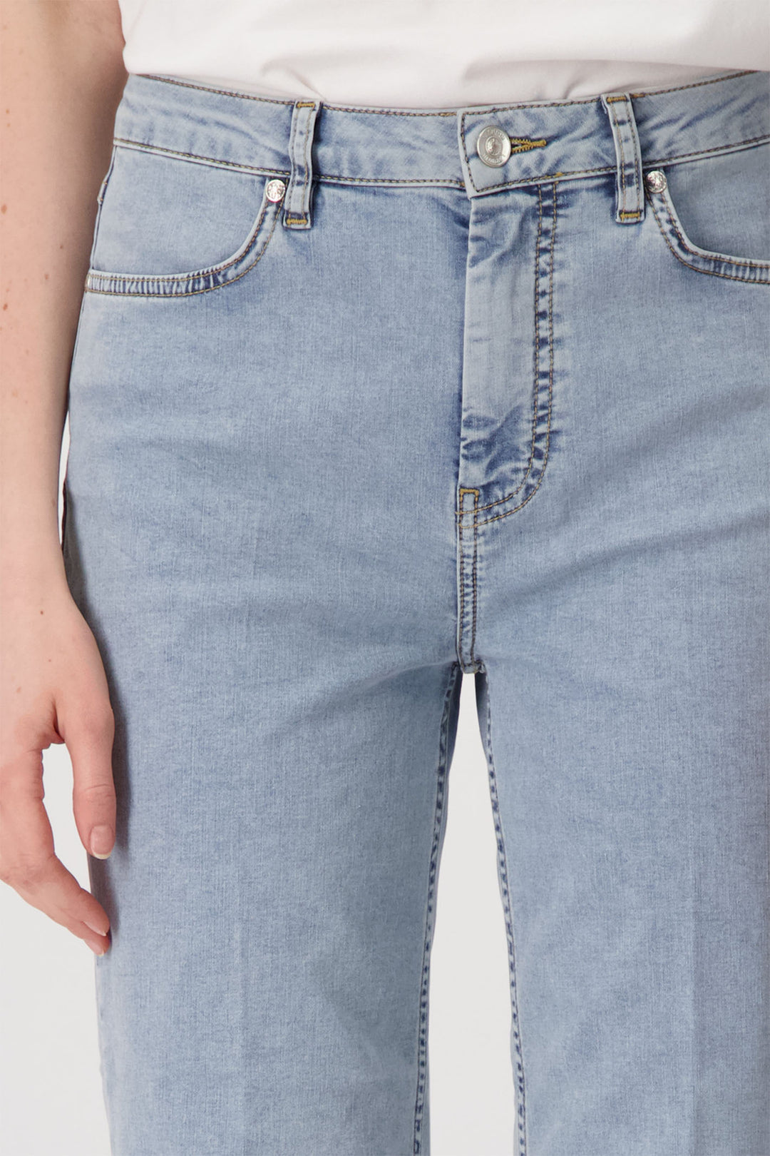 Monari Blue Denim Cropped Jeans 409496 - Experience Boutique