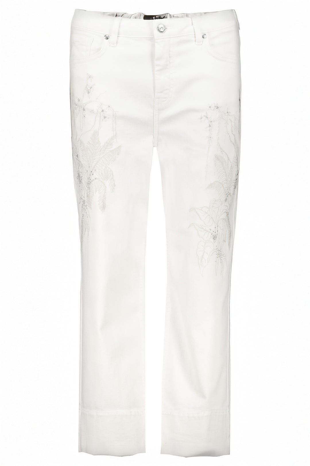 Monari Off White Denim Cullotte Trousers 409066 - Experience Boutique