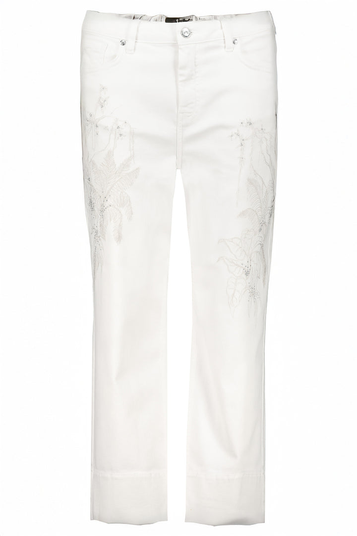 Monari Off White Denim Cullotte Trousers 409066 - Experience Boutique