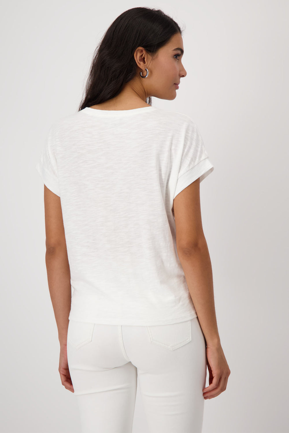 Monari Off White Parrot Print Short Sleeve T-Shirt 409149 - Experience Boutique