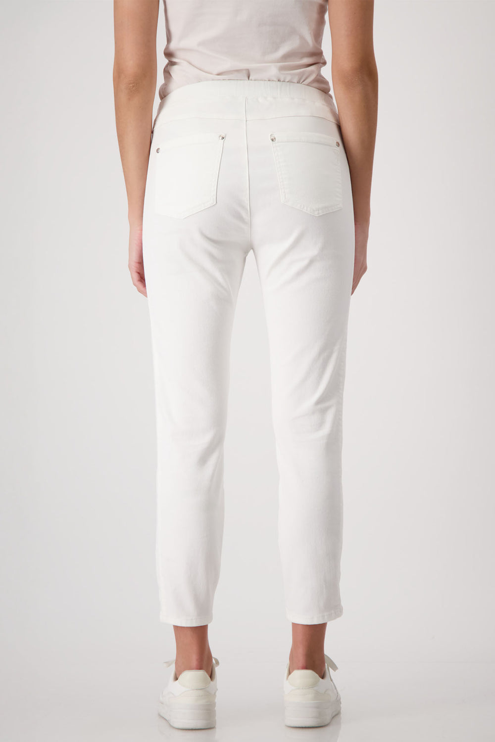 Monari Off White Pull-On Jeggings 409516 - Experience Boutique
