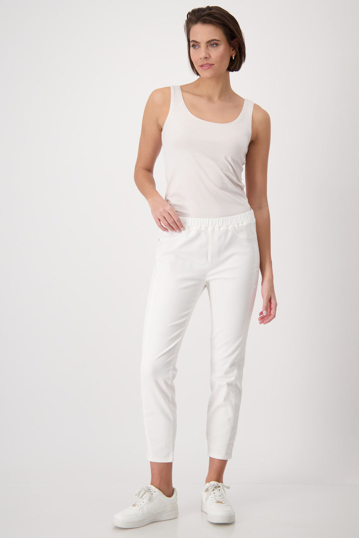 Monari Off White Pull-On Jeggings 409516 - Experience Boutique