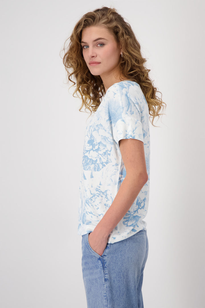 Monari Spring Water Print Short Sleeve T-Shirt 409173 - Experience Boutique