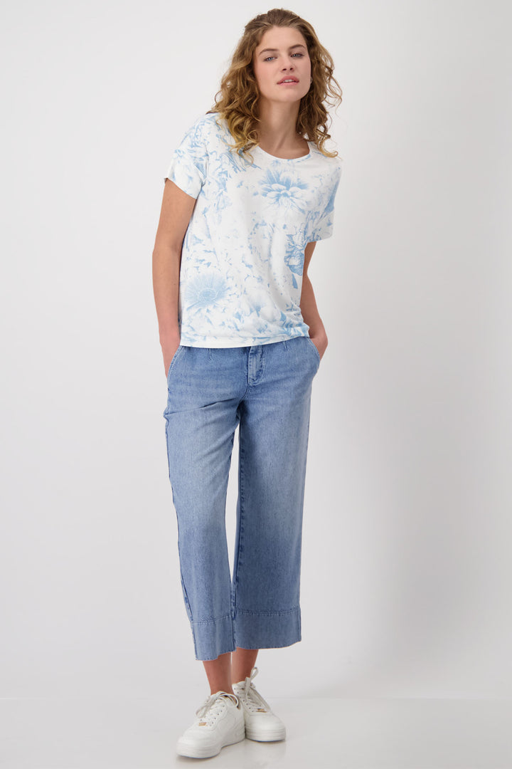 Monari Spring Water Print Short Sleeve T-Shirt 409173 - Experience Boutique