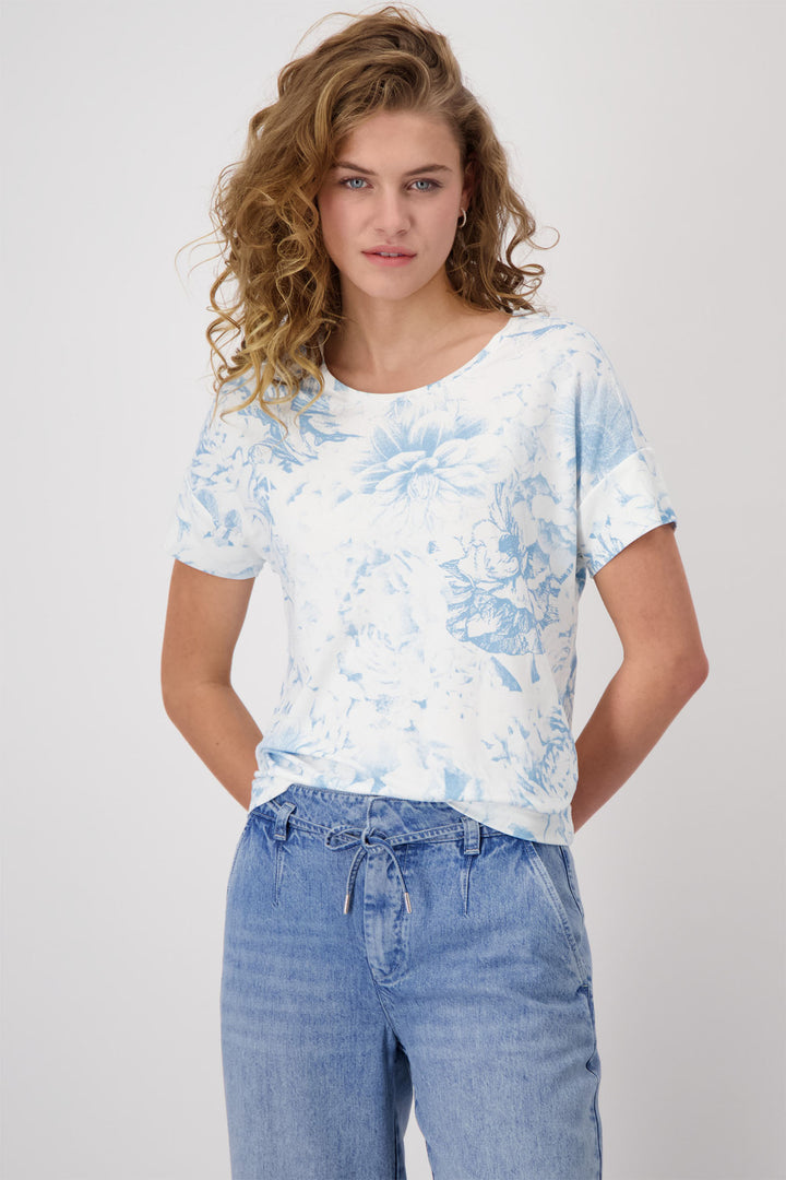 Monari Spring Water Print Short Sleeve T-Shirt 409173 - Experience Boutique