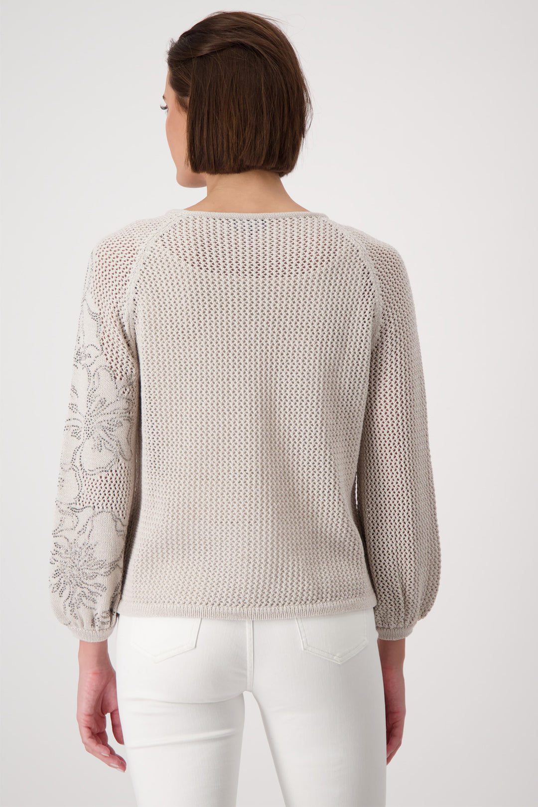 Monari Warm Sand Embellished Jumper 409265 - Experience Boutique