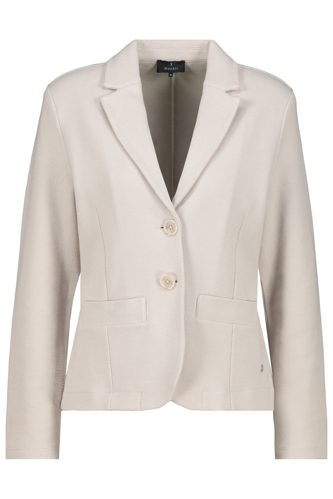 Monari Warm Sand Jersey Lapel Collar Blazer Jacket 409518 - Experience Boutique