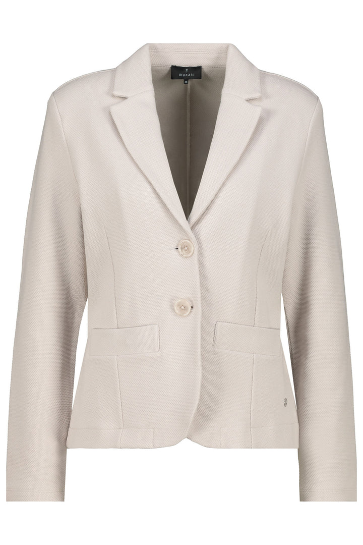 Monari Warm Sand Jersey Lapel Collar Blazer Jacket 409518 - Experience Boutique