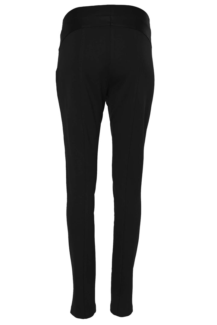 Naya NAW23 104 Black Faux Leather Jersey Legging Trousers - Experience Boutique