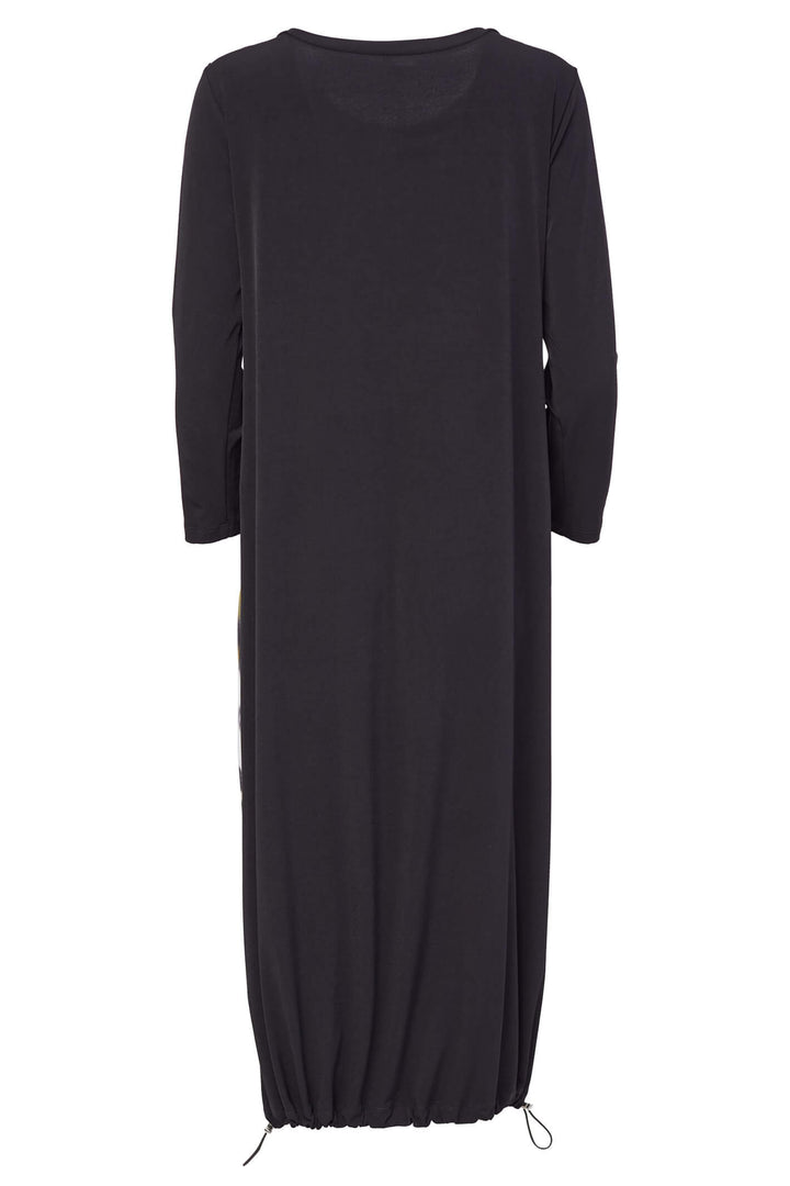 Naya NAW23 163 Black & Green Abstract Animal Print Dress - Experience Boutique