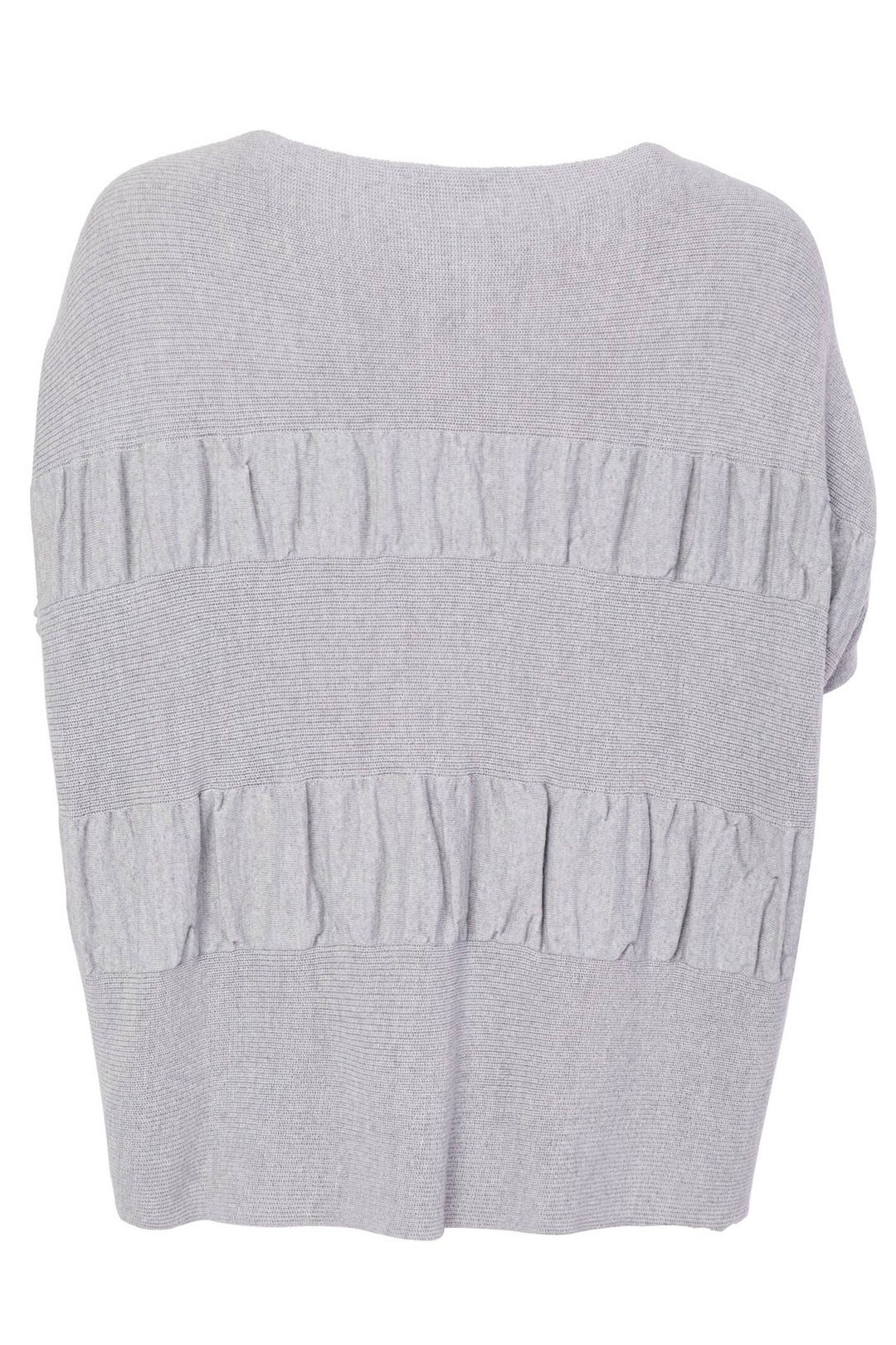 Naya NAW23 208 Silver Grey Knitted Short Sleeve Jumper - Experience Boutique