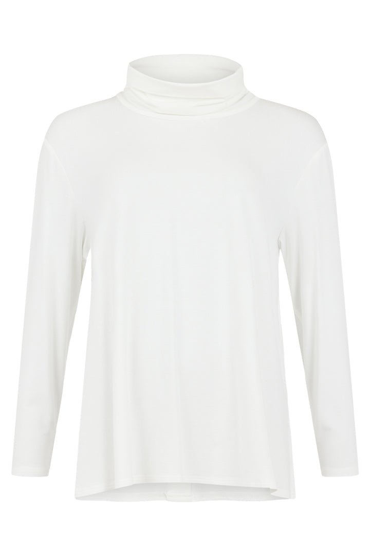 Noen 83678 Off White Button Back Polo Top