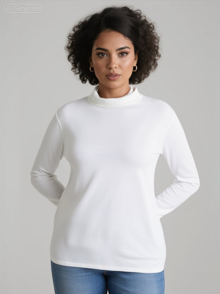 Noen 83678 Off White Button Back Polo Top