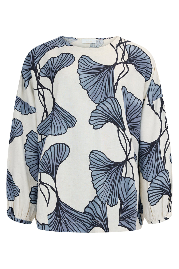 Noen 83730 61 Light Blue Floral Print Blouse