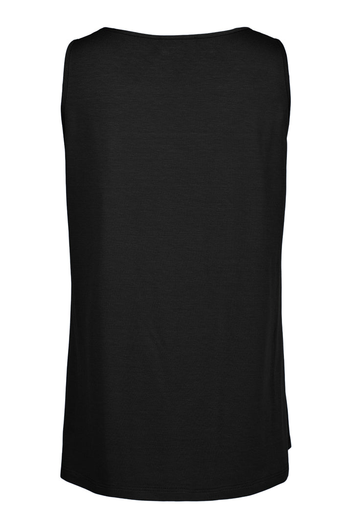 Noen 84114 Black A-Line Flattering Vest Top