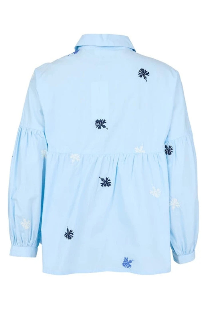 Noen 86268 61 Light Blue Embroidered Shirt