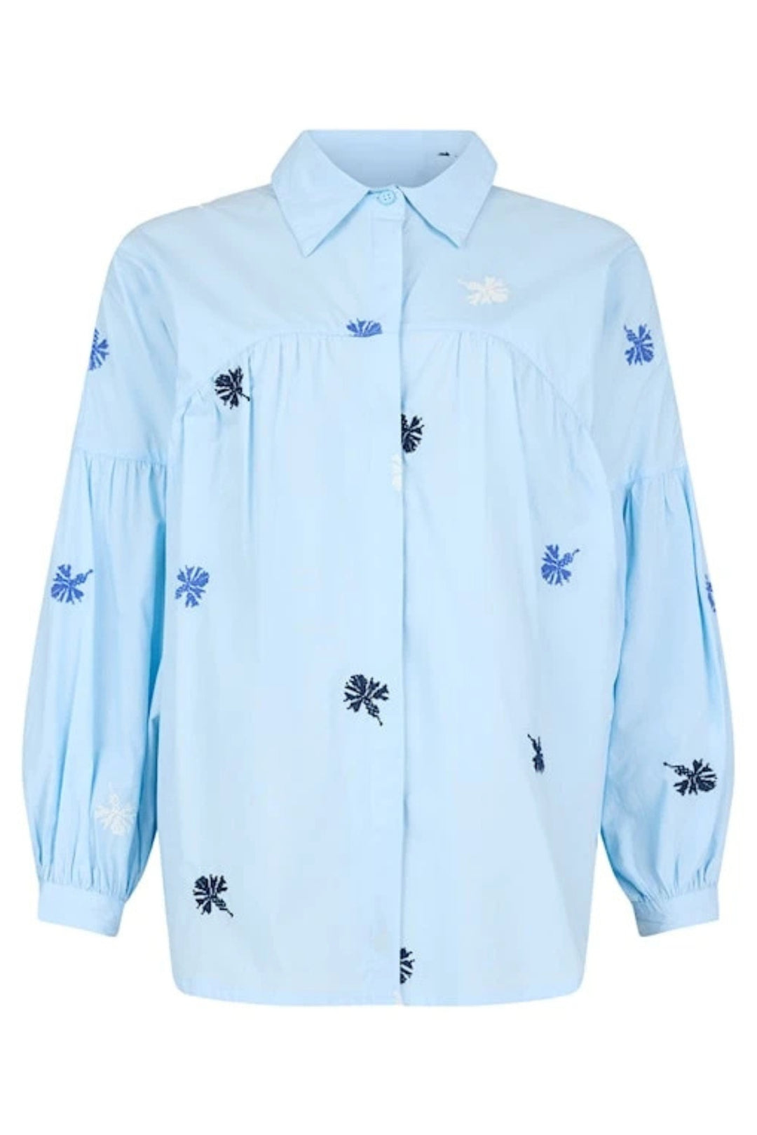 Noen 86268 61 Light Blue Embroidered Shirt