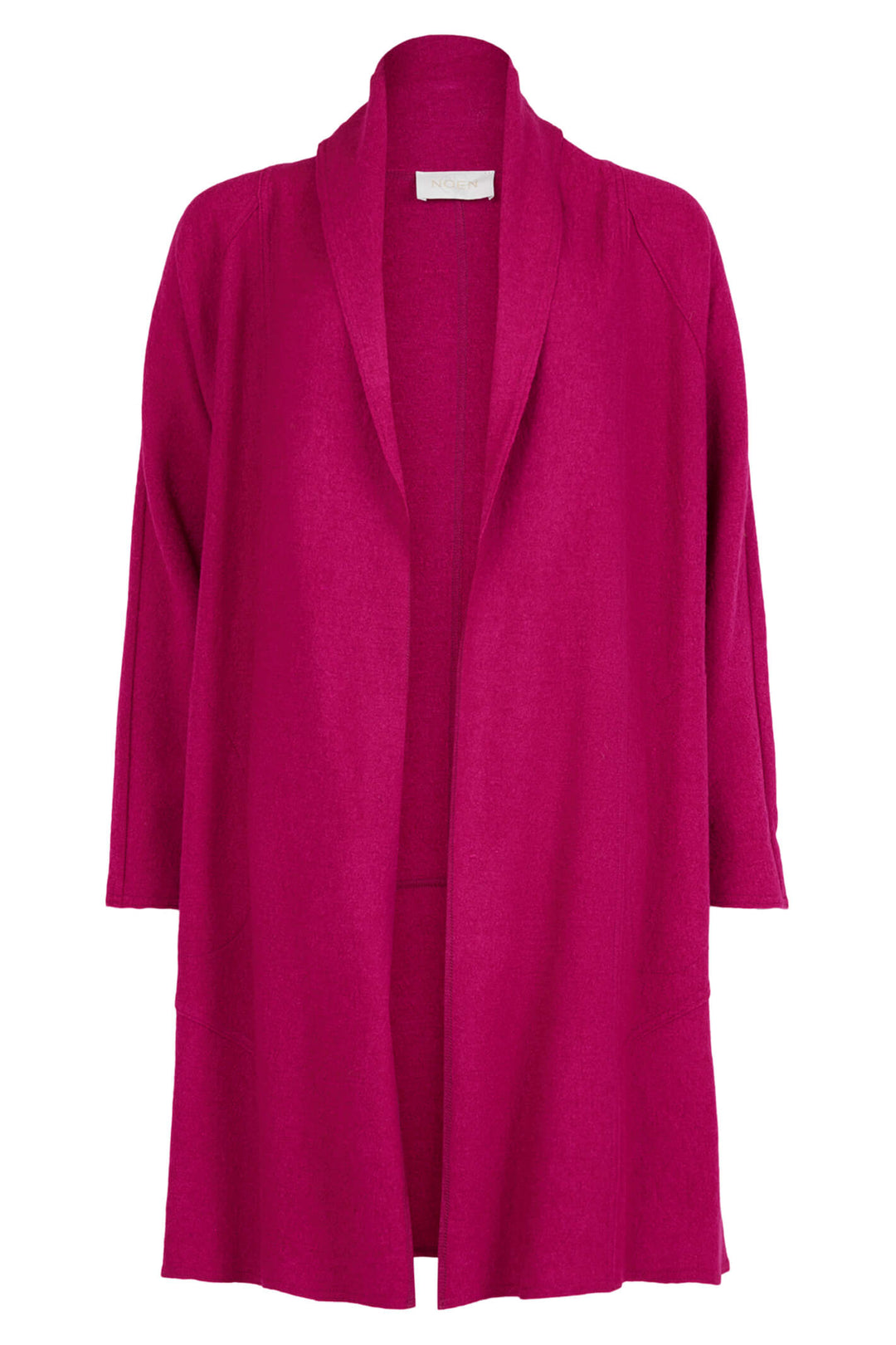 Noen 87016 Pink Shawl Neck Mid Length Jacket - Experience Boutique