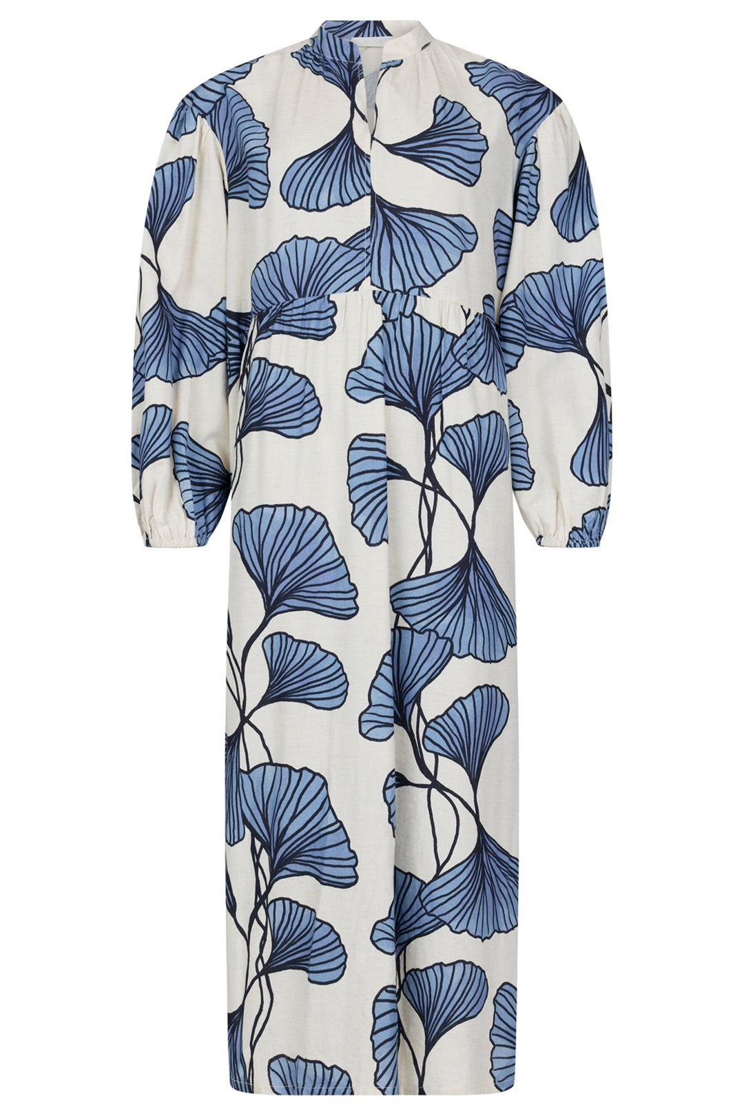 Noen 88614 61 Light Blue Floral Print Midi Dress