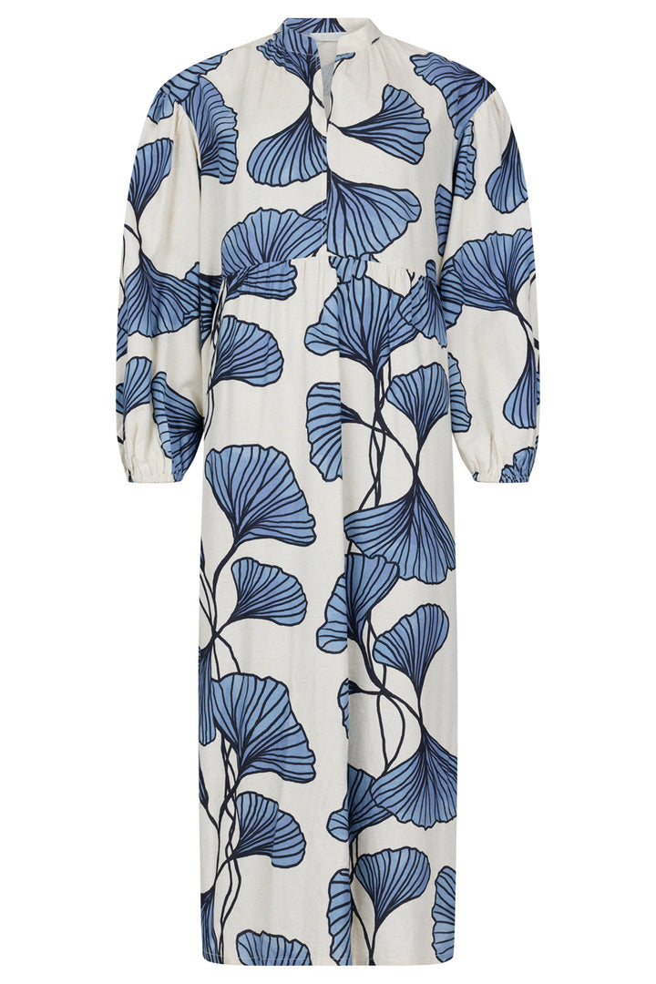 Noen 88614 61 Light Blue Floral Print Midi Dress