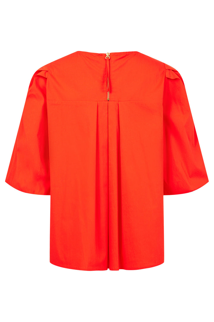 Noen Blouse Orange Pleat Back 83590 88235 46 - Experience Boutique