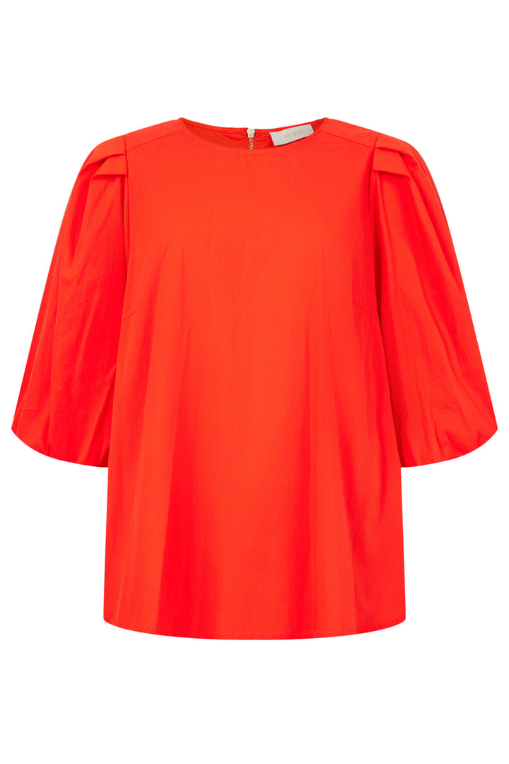 Noen Blouse Orange Pleat Back 83590 88235 46 - Experience Boutique