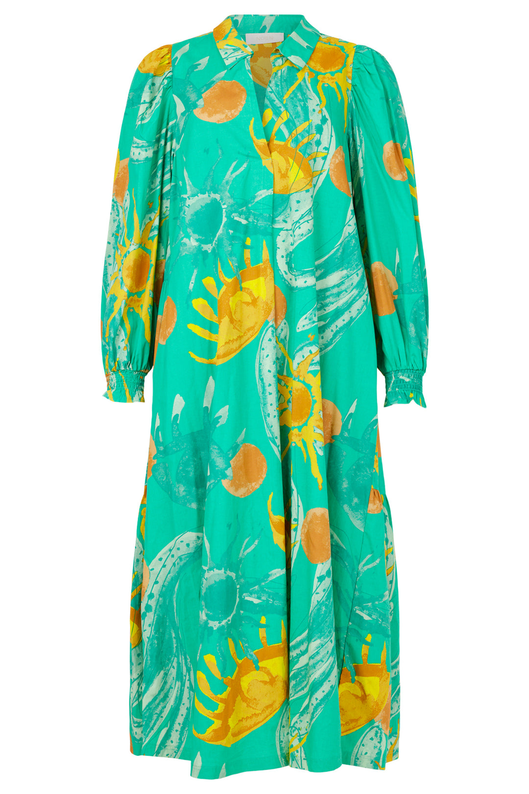 Noen Dress Green Sunshine Print 88552 81219 84 - Experience Boutique