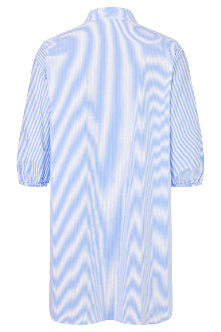 Noen Long Shirt Blue Pinstripe Embroidered Sun 86226 81235 65