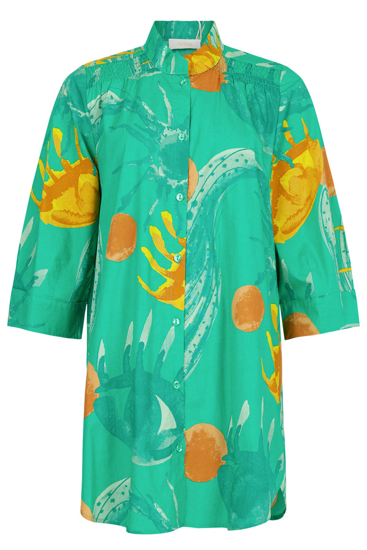 Noen Long Shirt Green Sunshine Print 86217 81219 84 - Experience Boutique