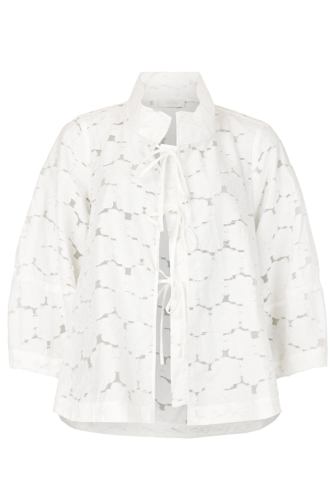 Noen Shirt White Tie Front High Neck 86224 81232 12