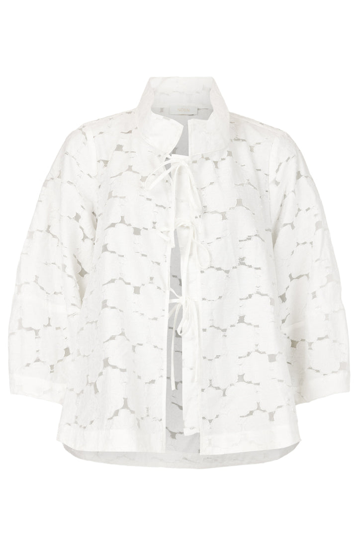 Noen Shirt White Tie Front High Neck 86224 81232 12