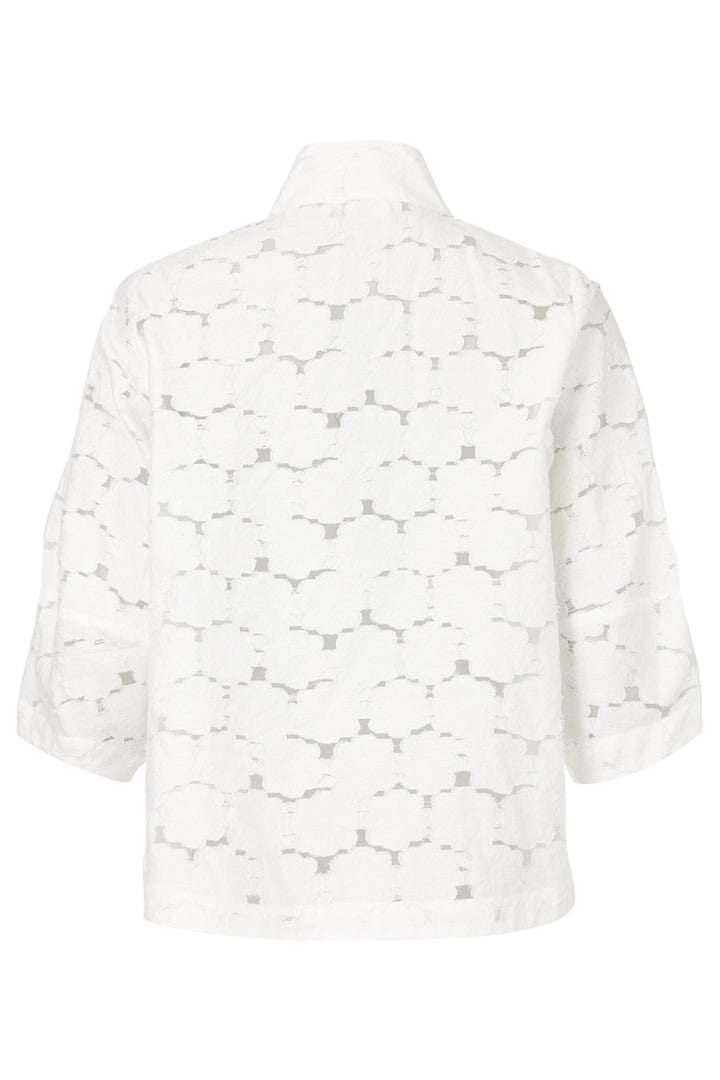 Noen Shirt White Tie Front High Neck 86224 81232 12