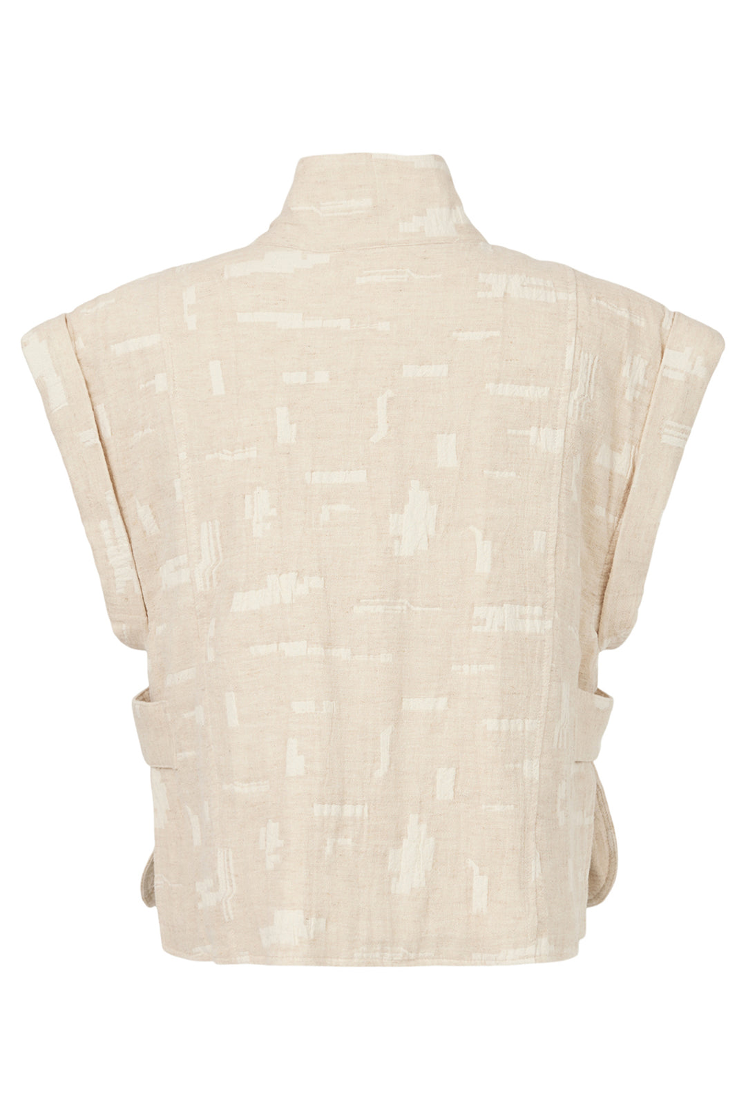 Noen Waistcoat Beige Textured Pattern 89604 81218 13