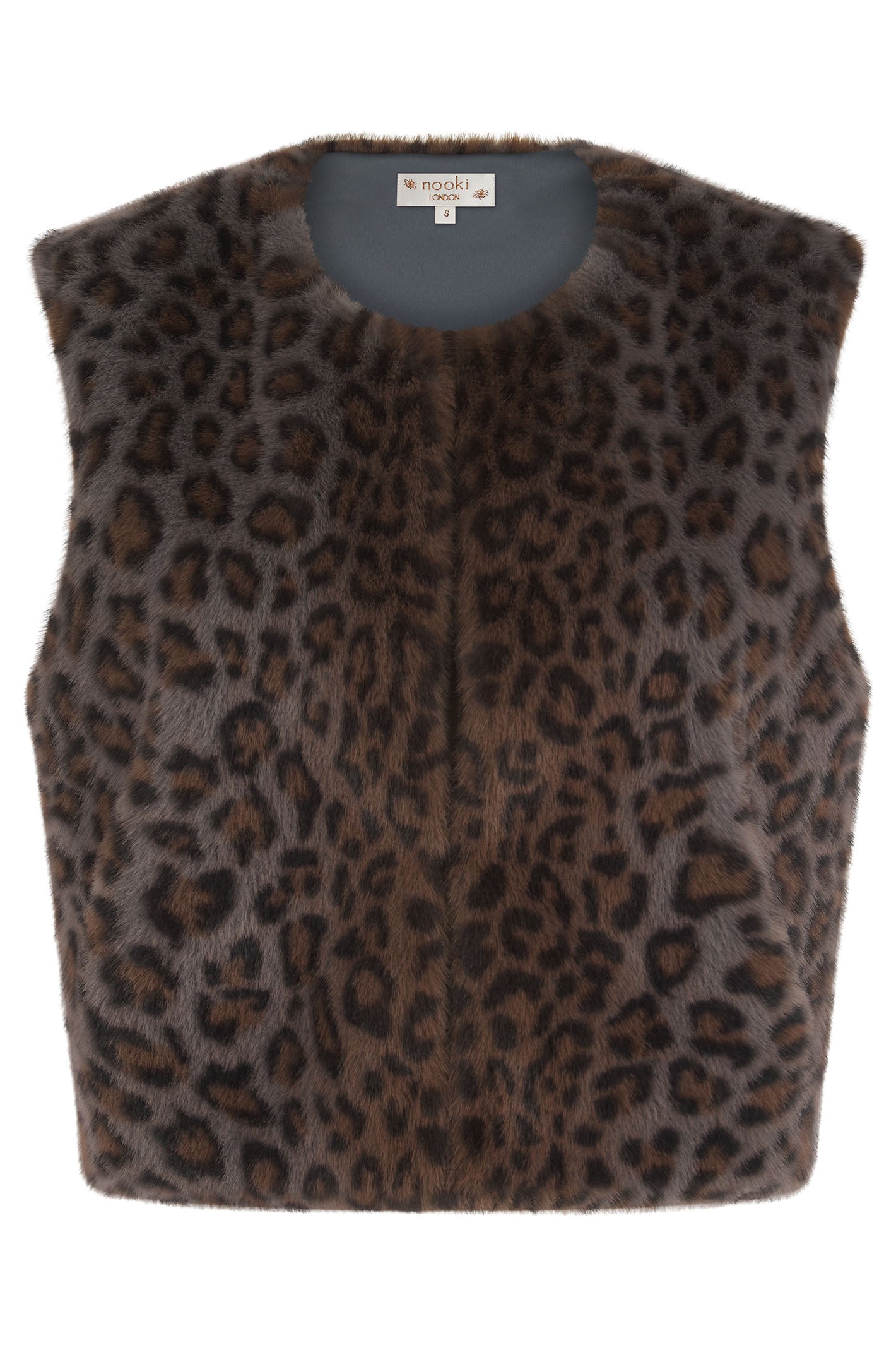 【ORDINARY JOY】Leopard Fur gilet Edelweiss Leopard Print Fur Gilet ORDINARY JOY】Leopard Fur Gilet